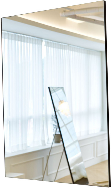 욕실 누드사각거울 600 x 800 mm, 블랙