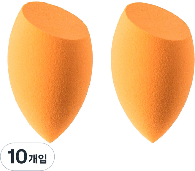 메이크업 리얼 스펀지 퍼프, 오렌지, 10개입