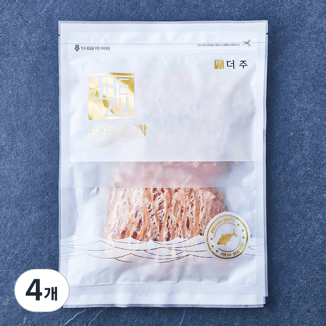 더주 조미 철판맥반석 몸통 오징어포, 250g, 4개