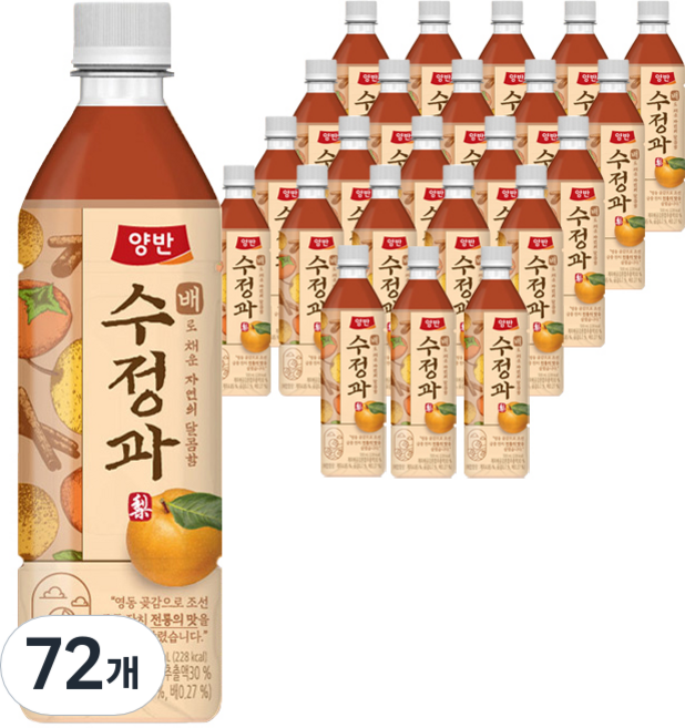 양반 배 수정과, 500ml, 72개