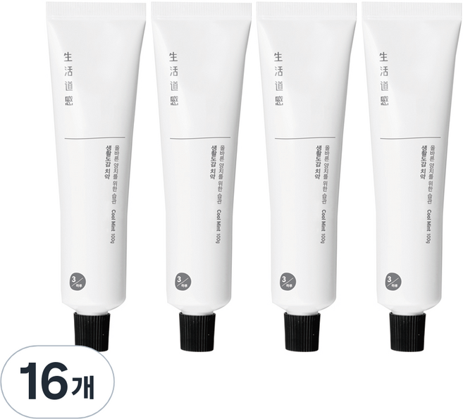 생활도감 쿨민트 치약, 100g, 16개
