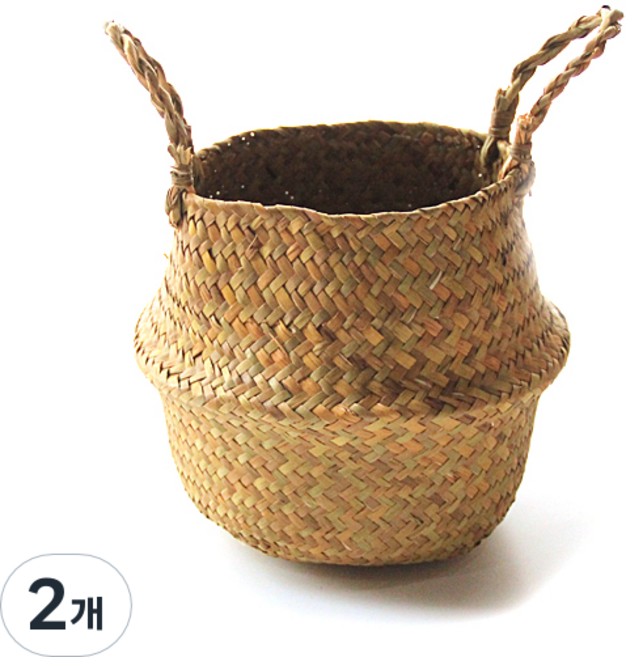 다용도수납 해초바구니 소, 내츄럴, 2개