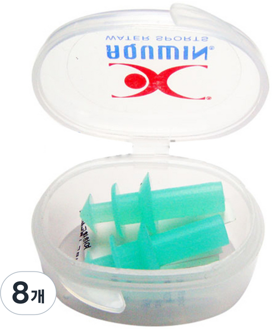 AQUWIN 陀螺型矽膠耳塞 SME01, 綠色, 8個