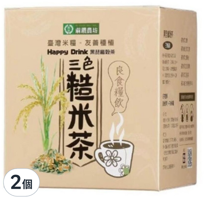 蔴鑽農坊 黑琵三色糙米茶, 2個, 13g, 10個裝