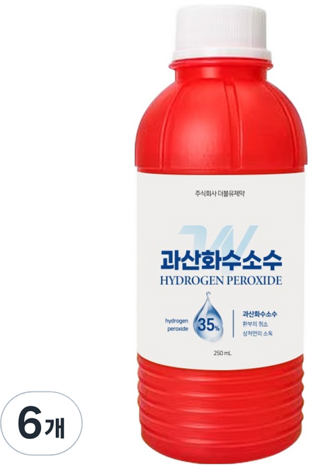 더블유제약 과산화수소수, 6개, 250ml