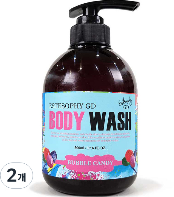 에스테소피 GD 바디워시 버블 캔디, 2개, 500ml