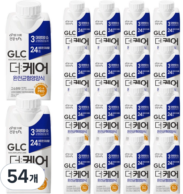 티에프티 GLC 더케어 완전균형영양식 고소한맛, 200ml, 54개