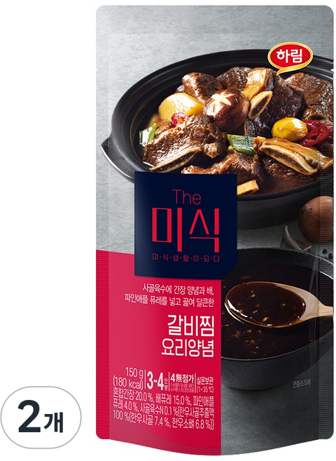 더미식 갈비찜 요리양념, 150g, 2개