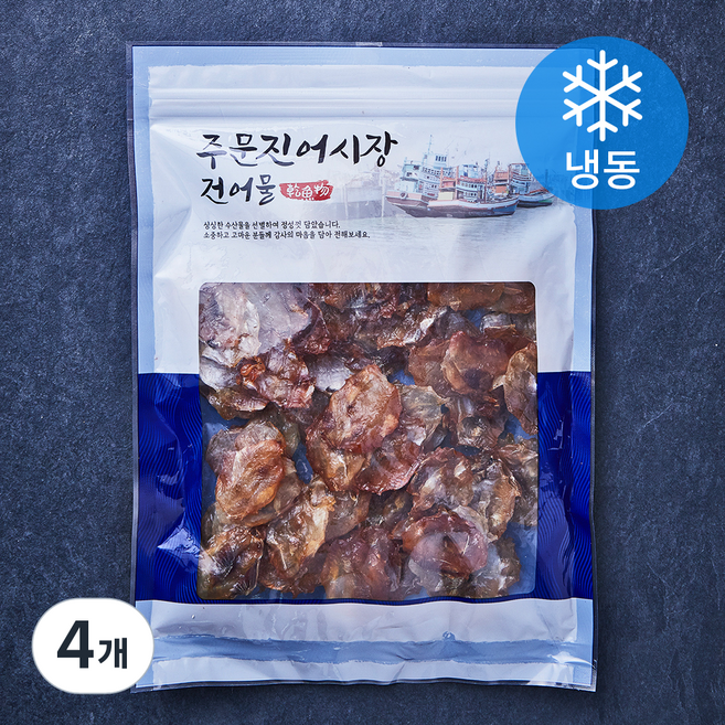 주문진어시장건어물 한입 쏙 구운 동전쥐포 (냉동), 4개, 200g