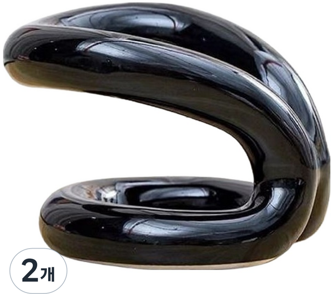 코스넬 세라믹 메이크업 정리대, 검은색, 2개