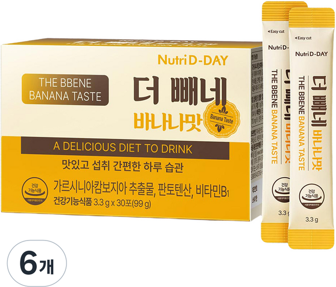 뉴트리디데이 다이어트 더 빼네 바나나맛 30p, 99g, 6개