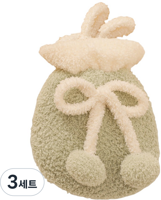 Solle 溫暖熱水袋 溫水熱敷包 綠色 350ml 10 x 16 x 3 cm, 3套