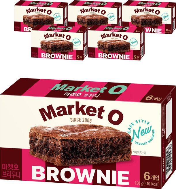 Market O 巧克力布朗尼蛋糕, 120g, 6盒