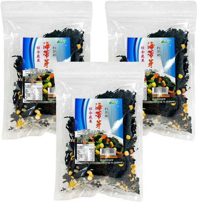茂格生機 海帶芽 綜合蔬菜, 80g, 3包