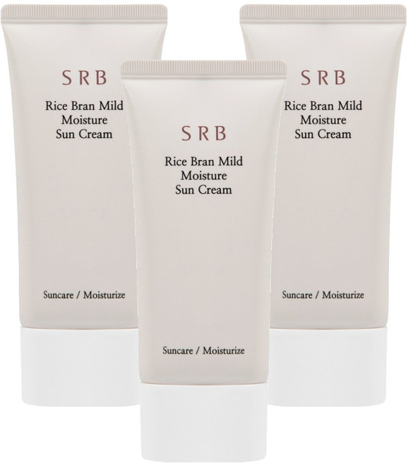 에스알비 라이스 브란 마일드 수분 선크림 SPF50+ PA++++, 50ml, 3개