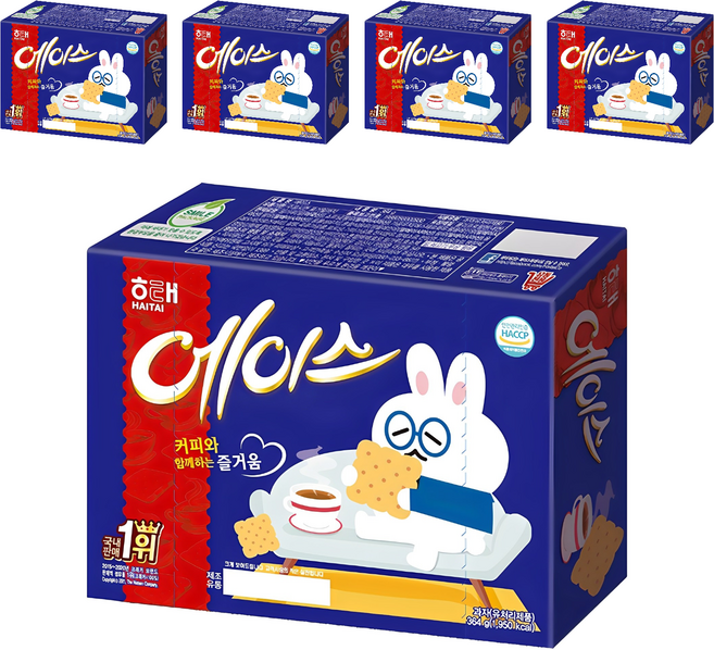 해태제과 에이스 과자, 364g, 5개