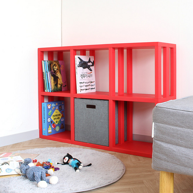 CUBICS 方形教具櫃 3x2 系列, 淺紅色