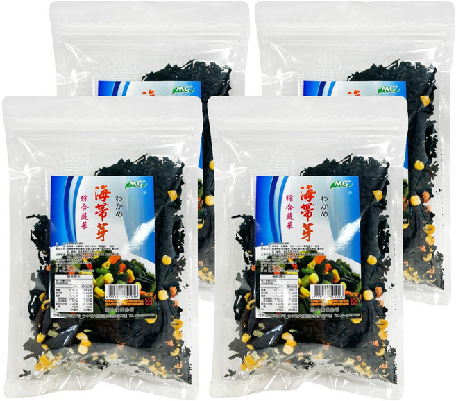茂格生機 海帶芽 綜合蔬菜, 80g, 4包