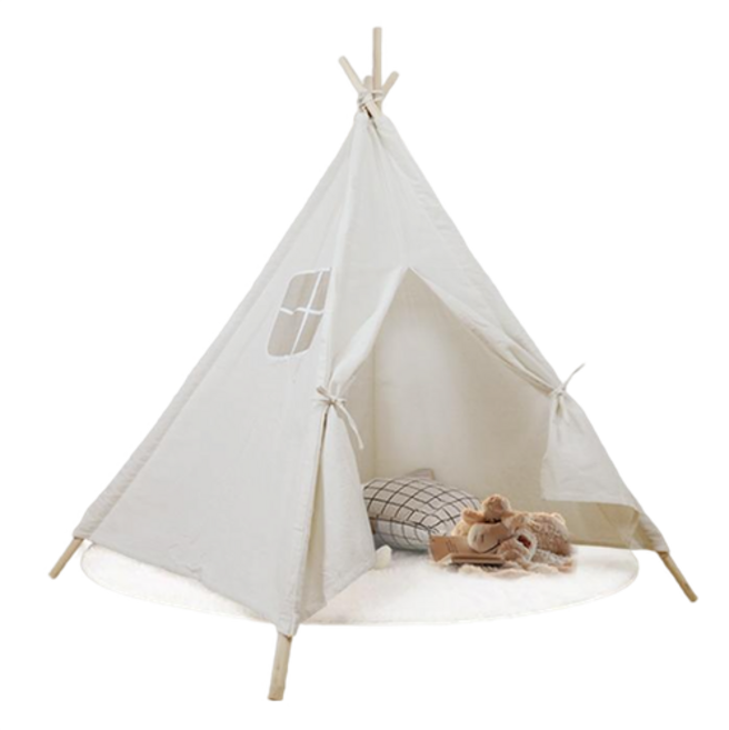 서하의집 실내 놀이공간 북유럽 인디언 어린이텐트, 아이보리, 1개