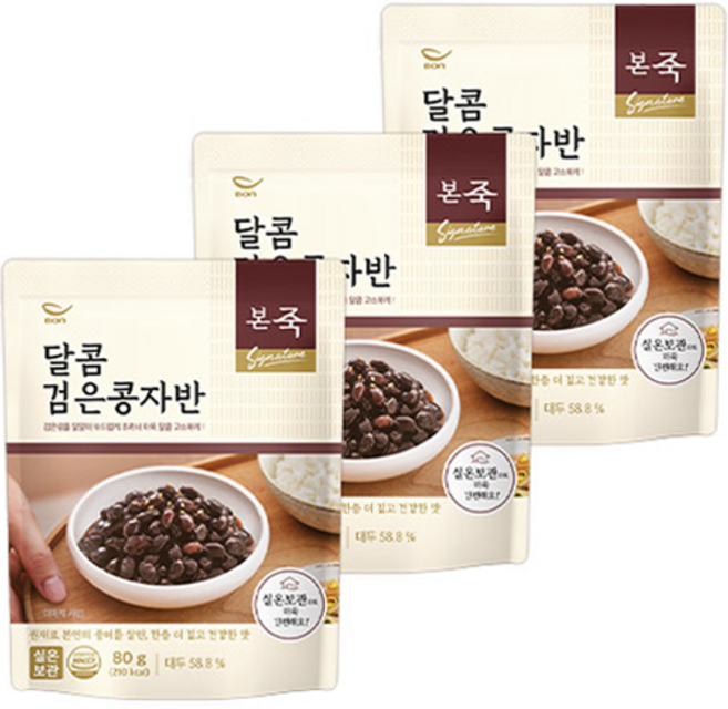 본죽 달콤 검은콩자반, 80g, 3개