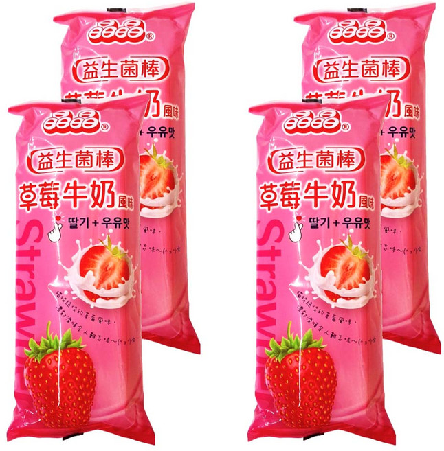 晶晶 益生菌草莓牛奶風味棒, 680g, 4包