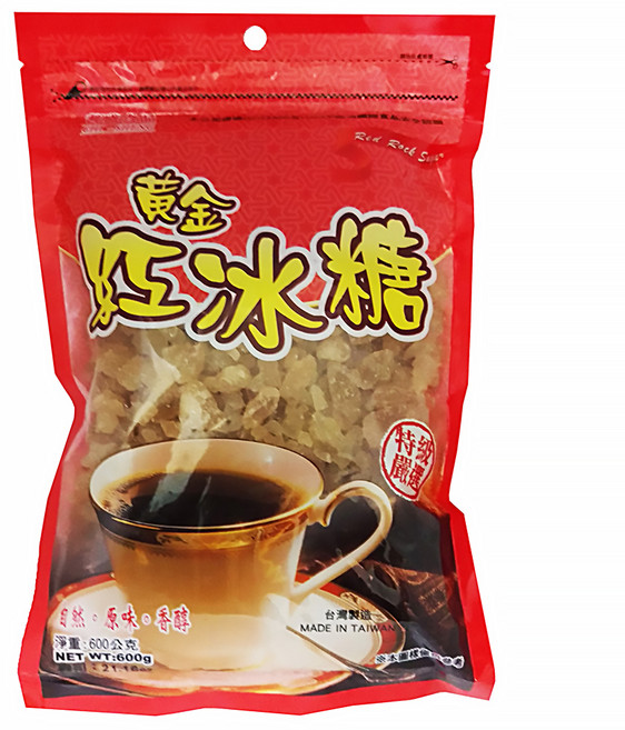 CHI-SHENG 耆盛食品 黃金紅冰糖, 600g, 1包