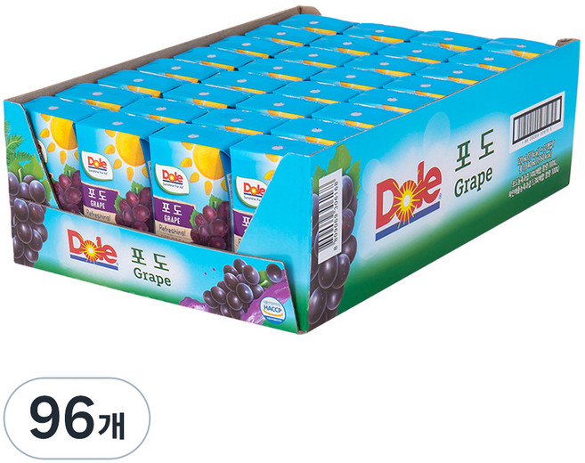 돌 프리미엄 과즙 주스 포도, 120ml, 96개