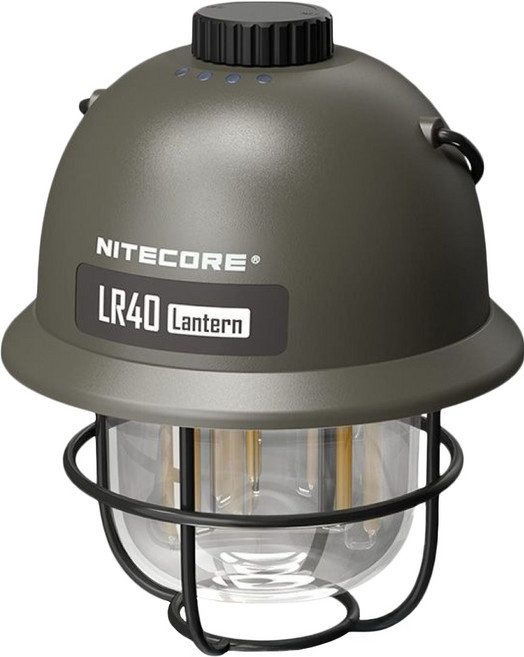 NITECORE 奈特科爾 LR40 復古露營燈 鋁合金材質, 軍綠色, 1個