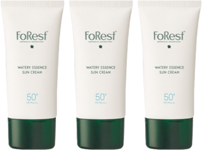 그린핑거 포레스트 워터리 에센스 선크림 SPF50+ PA++++, 80ml, 3개