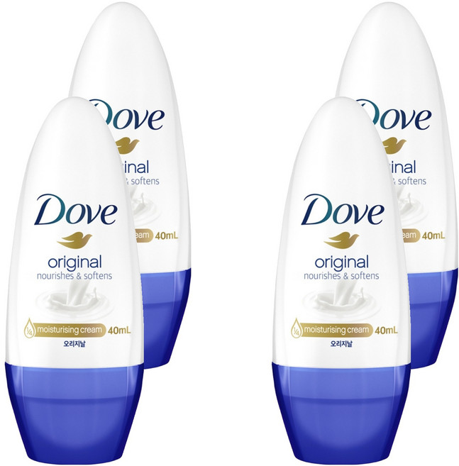 도브 오리지날 롤온 데오드란트, 40ml, 4개