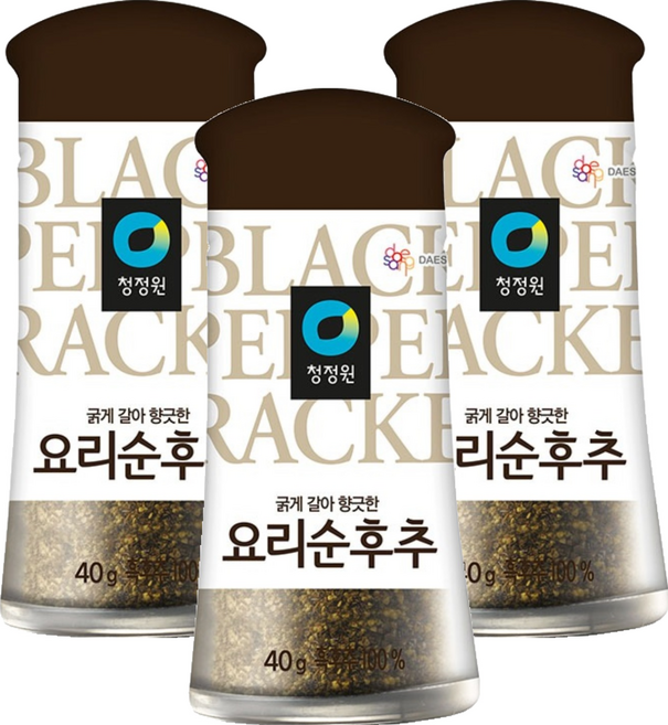 청정원 요리순후추, 40g, 3개