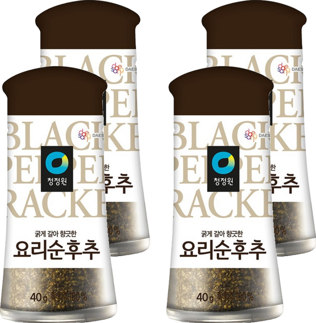 청정원 요리순후추, 40g, 4개