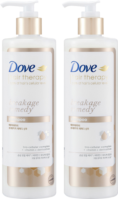 Dove 多芬 Hair Therapy 受損髮護理洗髮精 綠木質地香 380ml, 2瓶