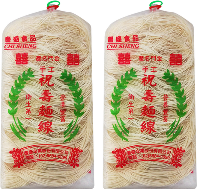 CHI-SHENG 耆盛食品 金門手工麵線, 300g, 2包
