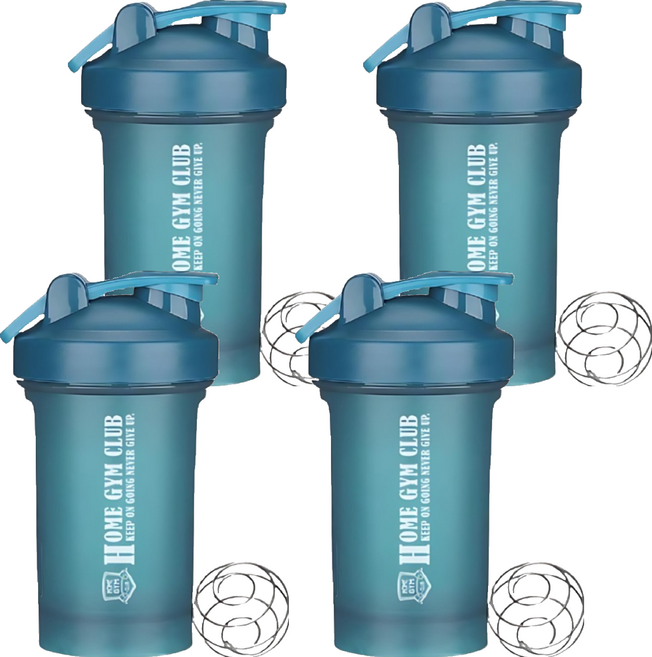 HOME GYM CLUB 居家健身 健身搖搖杯, 4個, 500ml, 軍艦藍