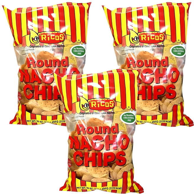 리코스 라운드 나쵸 칩, 454g, 3개