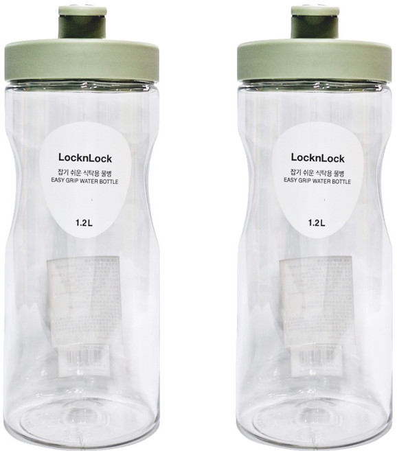 LocknLock 樂扣樂扣 PET冷水壺, 綠色, 1.2L, 2個