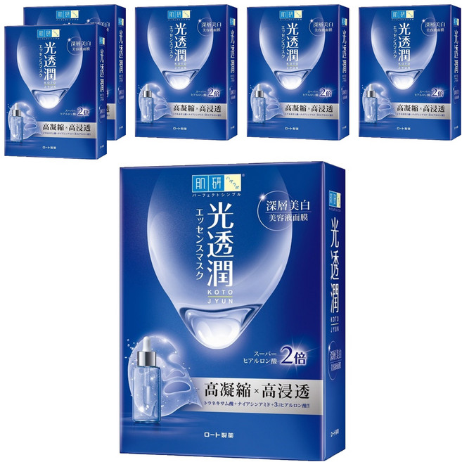 HADALABO 肌研 台灣公司貨 光透潤深層美白面膜 25ml, 6盒, 6片