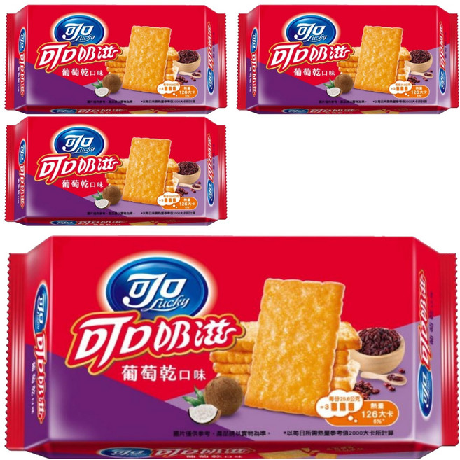 可口 可口奶滋 隨手分享包 葡萄乾口味, 103.2g, 4袋