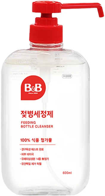 비앤비 액상형 젖병세정제 허브그린향, 600ml, 1개 - 쿠팡