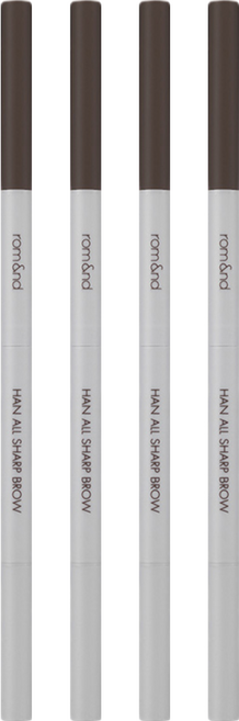 rom&nd 台灣公司貨 根纖尖頭眉筆 0.05g, W1 Gentle Brown, 4件