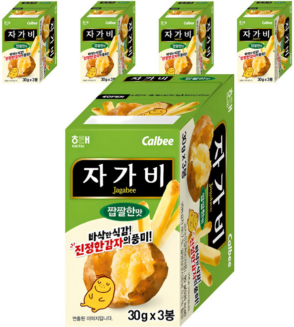 Calbee 卡樂比 Jagabee 鹹味 3入, 90g, 5個