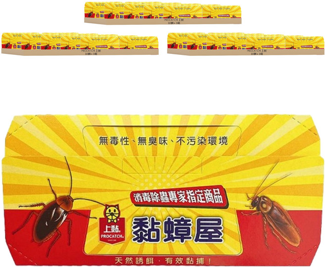 PROCATCH 上黏 黏蟑屋 10片, 3組
