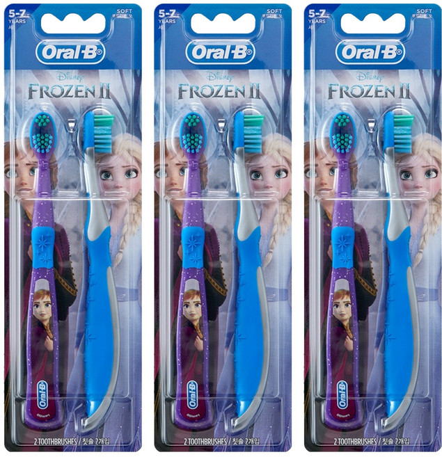 오랄비 스테이지스 어린이 칫솔 3단계, 프로즌, 3개, 2개입