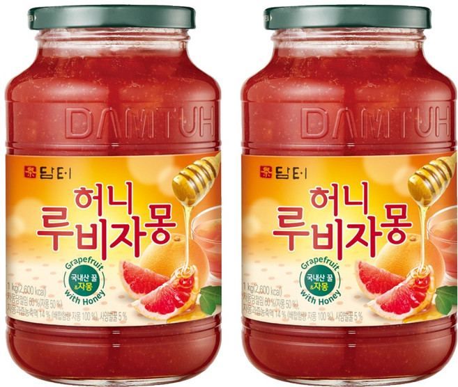 담터 허니 루비자몽, 1kg, 1개입, 2개