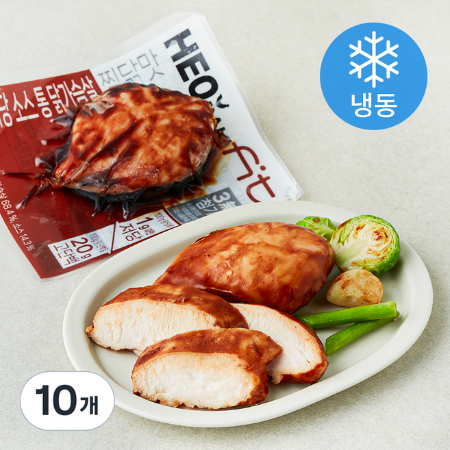 허닭 FIT 저당 소스 통 닭가슴살 찜닭맛 (냉동), 100g, 1개입, 10개
