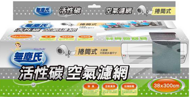 無塵氏 活性碳 捲筒式空氣濾網, 不適用, 1盒