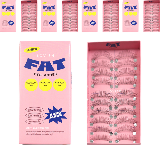 러비쉬 FAT 인조 속눈썹 20p, 217투명, 5개