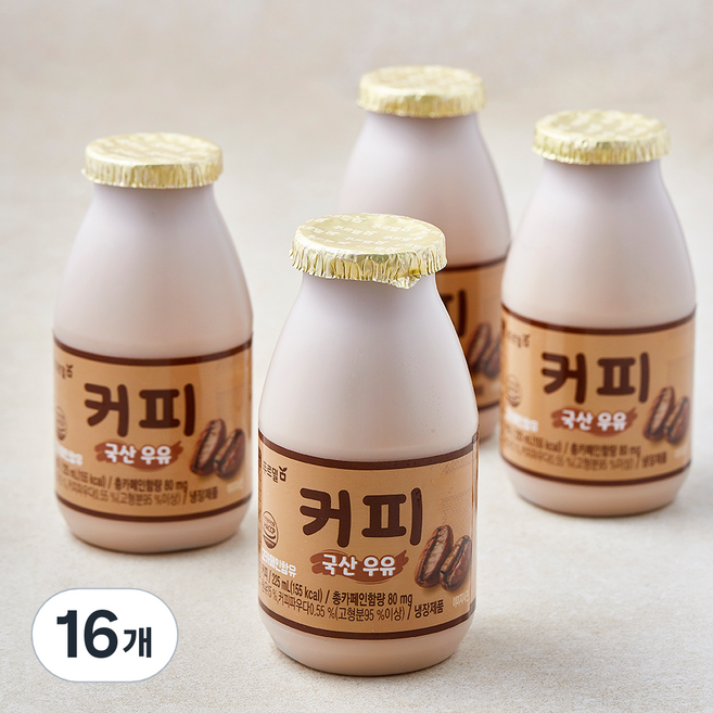 푸르밀 커피 우유, 16개, 225ml