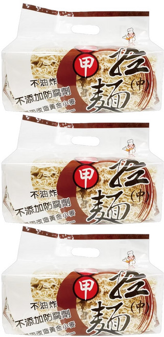 大甲佳旭 大甲手工拉麵 中麵, 600g, 3包